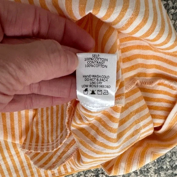 Chic Striped Peach and White Tunic - Picture 12 of 12